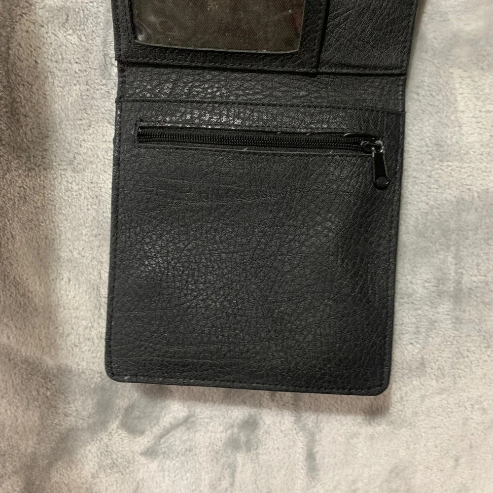 Esprit Black Crossbody Wallet Bag‎ Organizer Multi Compartment Small Purse Vtg